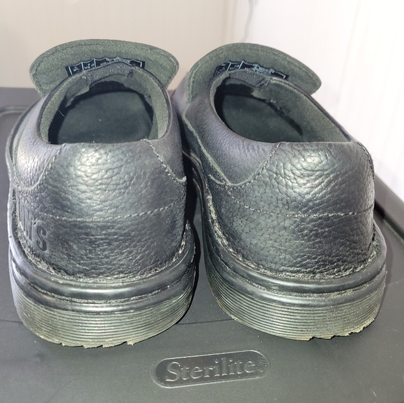 Dr. Martens Norfolk Black Leather Slip On Slip Resistant Shoes Men Sz 7 Ladies 8 - Picture 8 of 12